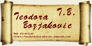 Teodora Božjaković vizit kartica
